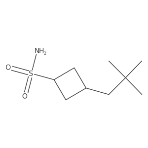 3-(2,2-Dimethylpropyl)cyclobutane-1-sulfonamide结构式