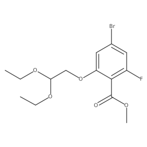 Methyl 4-bromo-2-(2,2-diethoxyethoxy)-6-fluorobenzoate结构式