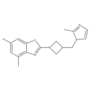 4,6-dimethyl-2-{3-[(2-methyl-1H-imidazol-1-yl)methyl]azetidin-1-yl}-1,3-benzothiazole Structure
