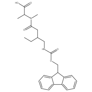 (2S)-2-{3-[({[(9H-fluoren-9-yl)methoxy]carbonyl}amino)methyl]-N-methylpentanamido}propanoic acid Structure