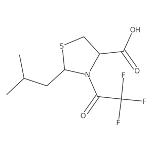 2-(2-Methylpropyl)-3-(2,2,2-trifluoroacetyl)-1,3-thiazolidine-4-carboxylic acid Structure