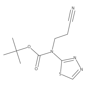 tert-butyl N-(2-cyanoethyl)-N-(1,3,4-thiadiazol-2-yl)carbamate Structure