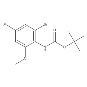 tert-butyl N-(2,4-dibromo-6-methoxyphenyl)carbamate结构式
