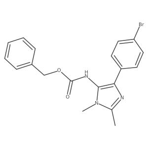 benzyl N-[4-(4-bromophenyl)-1,2-dimethyl-1H-imidazol-5-yl]carbamate结构式