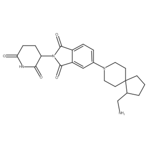 5-[1-(aminomethyl)-8-azaspiro[4.5]decan-8-yl]-2-(2,6-dioxopiperidin-3-yl)-2,3-dihydro-1H-isoindole-1,3-dione结构式