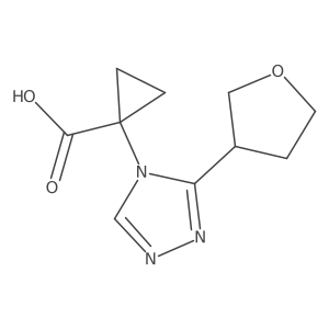 1-[3-(oxolan-3-yl)-4H-1,2,4-triazol-4-yl]cyclopropane-1-carboxylic acid结构式