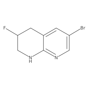 6-Bromo-3-fluoro-1,2,3,4-tetrahydro-1,8-naphthyridine Structure