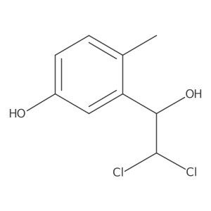 3-(2,2-Dichloro-1-hydroxyethyl)-4-methylphenol结构式