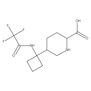 5-[1-(2,2,2-Trifluoroacetamido)cyclobutyl]piperidine-2-carboxylic acid Structure