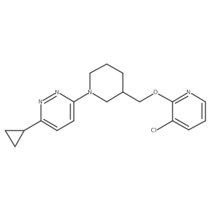3-(3-{[(3-Chloropyridin-2-yl)oxy]methyl}piperidin-1-yl)-6-cyclopropylpyridazine Structure