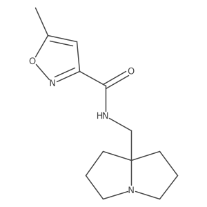 N-[(hexahydro-1H-pyrrolizin-7a-yl)methyl]-5-methyl-1,2-oxazole-3-carboxamide结构式