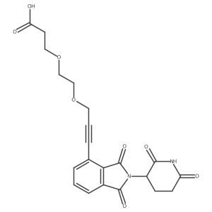 Thalidomide-propargyl-O-PEG1-C2-acid结构式