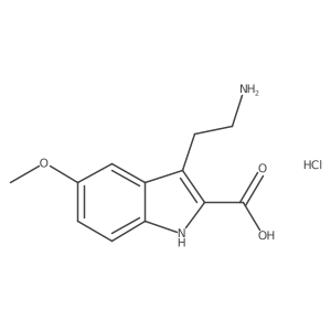 3-(2-aminoethyl)-5-methoxy-1H-indole-2-carboxylic acid hydrochloride结构式