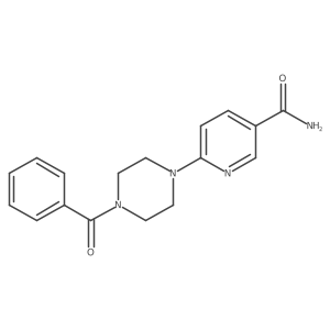 6-(4-Benzoyl-1-piperazinyl)-3-pyridinecarboxamide Structure