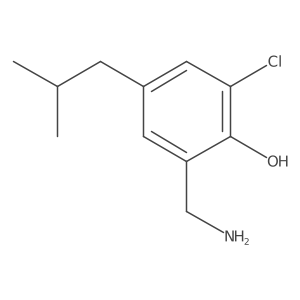 2-(Aminomethyl)-6-chloro-4-(2-methylpropyl)phenol Structure
