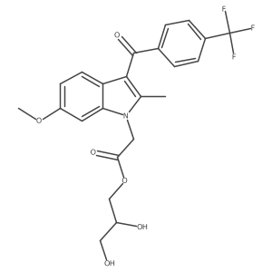 2,3-Dihydroxypropyl 6-methoxy-2-methyl-3-[4-(trifluoromethyl)benzoyl]-1H-indole-1-acetate Structure