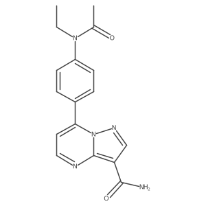 Pyrazolo[1,5-a]pyrimidine-3-carboxamide,7-[4-(acetylethylamino)phenyl]-结构式