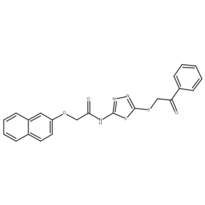 2-(naphthalen-2-yloxy)-N-(5-((2-oxo-2-phenylethyl)thio)-1,3,4-thiadiazol-2-yl)acetamide结构式