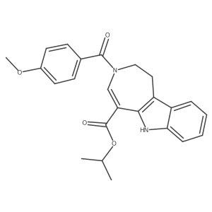 3-(4-Methoxybenzoyl)-1,2,3,6-tetrahydroazepino[4,5-b]indole-5-carboxylic acid isopropyl ester Structure