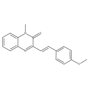 2(1h)-Quinoxalinethione,3-[2-(4-methoxyphenyl)ethenyl]-1-methyl- Structure