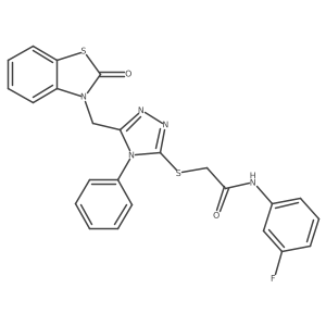 N-(3-fluorophenyl)-2-((5-((2-oxobenzo[d]thiazol-3(2H)-yl)methyl)-4-phenyl-4H-1,2,4-triazol-3-yl)thio)acetamide Structure
