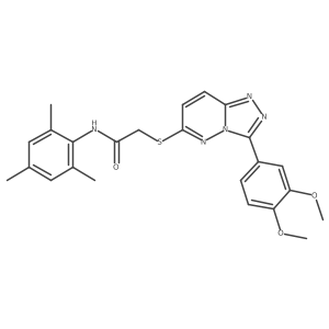 2-((3-(3,4-dimethoxyphenyl)-[1,2,4]triazolo[4,3-b]pyridazin-6-yl)thio)-N-mesitylacetamide结构式