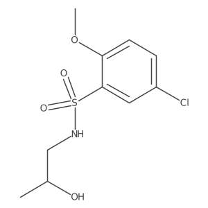 5-chloro-N-(2-hydroxypropyl)-2-methoxybenzenesulfonamide Structure