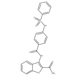 3-(4-(Phenylsulfonamido)benzamido)benzofuran-2-carboxamide结构式