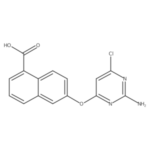 6-(2-Amino-6-chloro-pyrimidin-4-yloxy)-naphthalene-1-carboxylic acid结构式