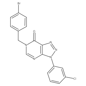 6-(4-bromobenzyl)-3-(3-chlorophenyl)-3H-[1,2,3]triazolo[4,5-d]pyrimidin-7(6H)-one Structure