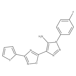 1-(4-fluorophenyl)-4-[3-(thiophen-2-yl)-1,2,4-oxadiazol-5-yl]-1H-1,2,3-triazol-5-amine Structure
