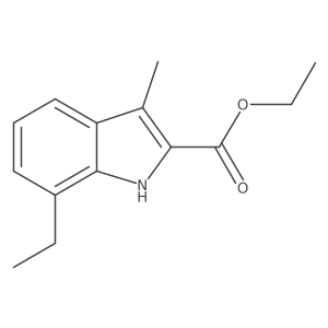 ethyl 7-ethyl-3-methyl-1H-indole-2-carboxylate结构式