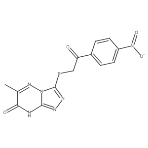 6-methyl-3-{[2-(4-nitrophenyl)-2-oxoethyl]sulfanyl}[1,2,4]triazolo[4,3-b][1,2,4]triazin-7(8H)-one结构式
