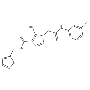 5-amino-1-{[(3-chlorophenyl)carbamoyl]methyl}-N-[(thiophen-2-yl)methyl]-1H-1,2,3-triazole-4-carboxamide Structure