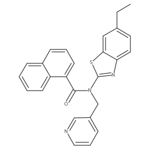 N-(6-ethylbenzo[d]thiazol-2-yl)-N-(pyridin-3-ylmethyl)-1-naphthamide结构式
