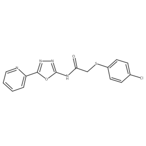 2-((4-chlorophenyl)thio)-N-(5-(pyridin-2-yl)-1,3,4-oxadiazol-2-yl)acetamide Structure