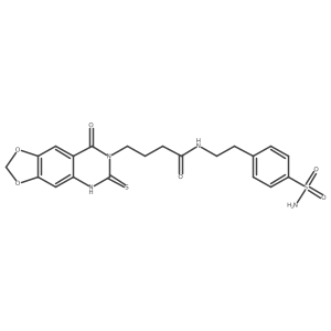 4-(8-oxo-6-thioxo-5,6-dihydro-[1,3]dioxolo[4,5-g]quinazolin-7(8H)-yl)-N-(4-sulfamoylphenethyl)butanamide Structure
