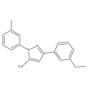 3-(3-Methoxyphenyl)-1-(3-methylphenyl)-1H-pyrazol-5-amine结构式