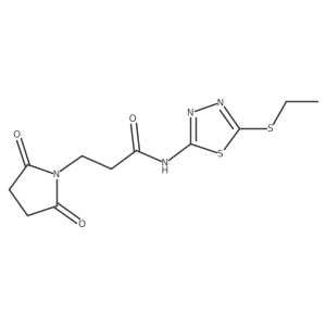 3-(2,5-dioxopyrrolidin-1-yl)-N-[5-(ethylsulfanyl)-1,3,4-thiadiazol-2-yl]propanamide Structure
