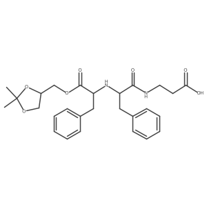 (S)-N-(N-(1-(((2,2-Dimethyl-1,3-dioxolan-4yl) methoxy)carbonyl)-2-phenylethyl)-L-phenylalanine)-beta-alanine) Structure