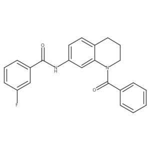N-(1-benzoyl-1,2,3,4-tetrahydroquinolin-7-yl)-3-fluorobenzamide Structure