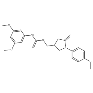 1-(3,5-Dimethoxyphenyl)-3-((1-(4-methoxyphenyl)-5-oxopyrrolidin-3-yl)methyl)urea Structure