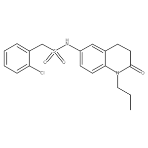 1-(2-chlorophenyl)-N-(2-oxo-1-propyl-1,2,3,4-tetrahydroquinolin-6-yl)methanesulfonamide结构式