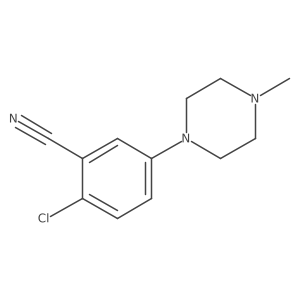 2-Chloro-5-(4-methyl-piperazin-1-yl)-benzonitrile结构式