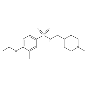 4-ethoxy-3-methyl-N-((1-methylpiperidin-4-yl)methyl)benzenesulfonamide Structure