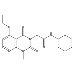 N-cyclohexyl-2-(5-ethoxy-1-methyl-2,4-dioxopyrido[2,3-d]pyrimidin-3-yl)acetamide结构式