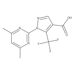 1H-Pyrazole-4-carboxylic acid, 1-(4,6-dimethyl-2-pyrimidinyl)-5-(trifluoromethyl)-结构式