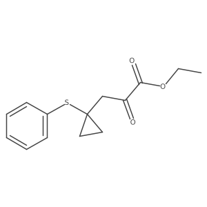 Ethyl I+/--oxo-1-(phenylthio)cyclopropanepropanoate结构式