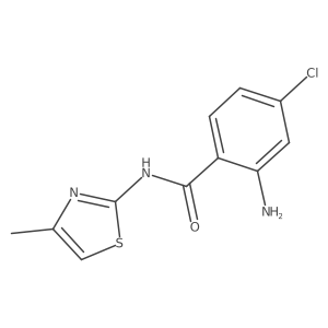 2-amino-4-chloro-N-(4-methylthiazol-2-yl)benzamide结构式