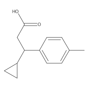 3-Cyclopropyl-3-(4-methylphenyl)propanoic acid结构式